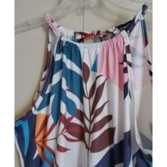 Super cute summer tropical Halter Dress cc - Picture 5 of 12
